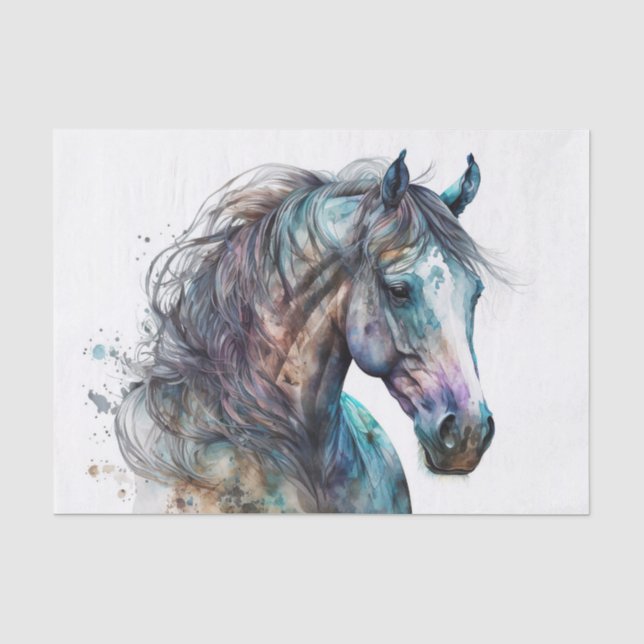 Stunning Painted Horse Tissue Paper (Front)