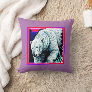 Stunning Painting of a Polar Bear. Buy Now Throw Pillow