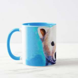 Stunning Painting of a Polar Bear Cub. Buy Now Mug