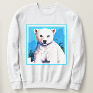 Stunning Painting of a Polar Bear Cub. Buy Now Sweatshirt