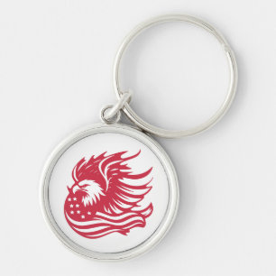 Stunning Patriotic Eagle Digital Artwork Keychain