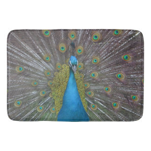 Stunning Peacock Bath Mat