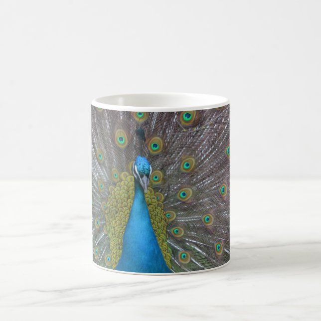 Stunning Peacock Coffee Mug (Center)