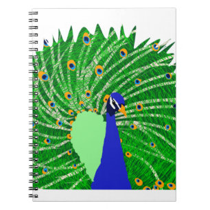 Stunning Peacock original art by Sophie age Ten Notebook