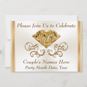Stunning Personalized 50th Anniversary Invitations