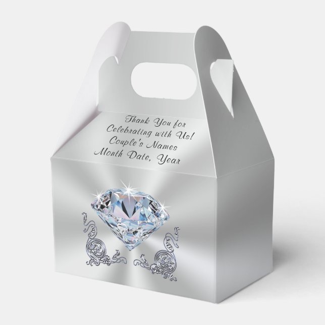 Stunning Personalized, Diamond Favour Boxes (Front Side)