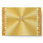 Stunning Personalized, Gold Envelopes, Choose SIZE
