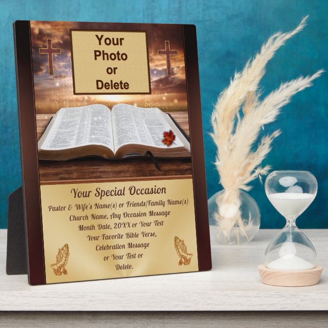 Stunning Photo and Personalized, Christian Plaques (Side)
