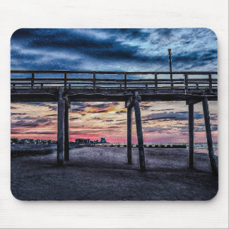 stunning pier at sunset mouse pad