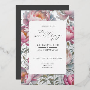 Stunning Pink and White Peonies Elegant Wedding