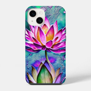 Stunning Pink Lotus Flower Portrait iPhone 14 Case