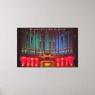 Stunning pipe organ wrapped canvas with title