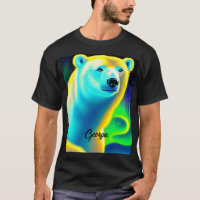 Stunning polar bear. Editable text.