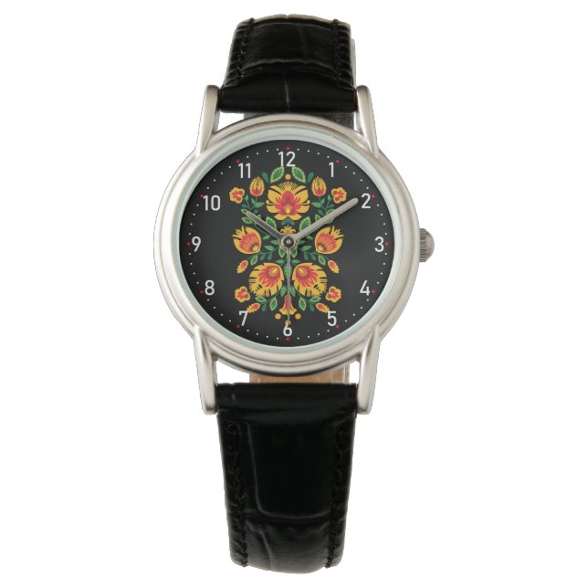 💛🧡❤️Stunning polish Folk Wycinanki  Watch (Front)
