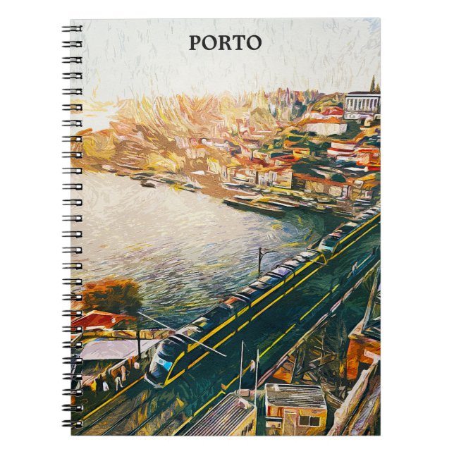 Stunning Porto Portugal Oil Painting Notebook (Front)