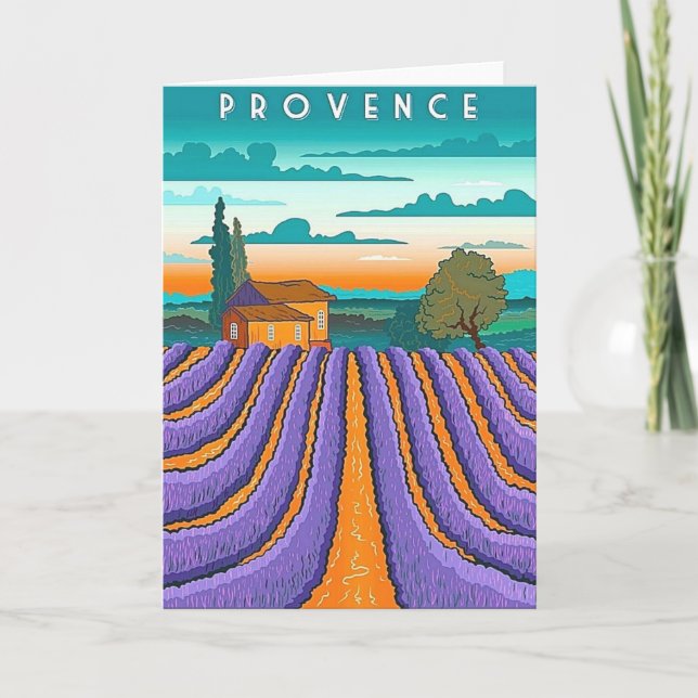 Stunning Provence France Holiday Card (Front)