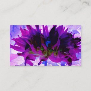 Stunning Purple and Black Cactus Dahlia Business Card