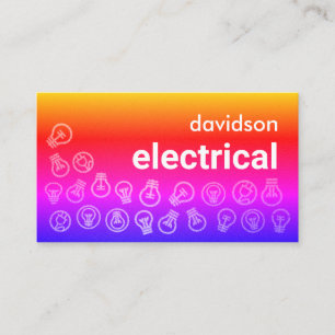 Stunning Red Hot Electric Shades Business Card