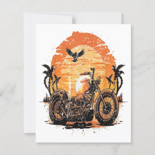 Stunning Retro Vintage Motorcycle Classic Sunset C