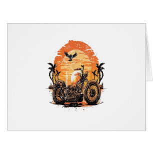 Stunning Retro Vintage Motorcycle Classic Sunset C