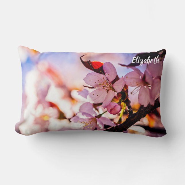Stunning Sakura Blossoms Lumbar Pillow (Front)