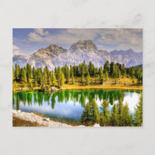 Stunning Scenic View of Dolomite Mountains Italy Postcard