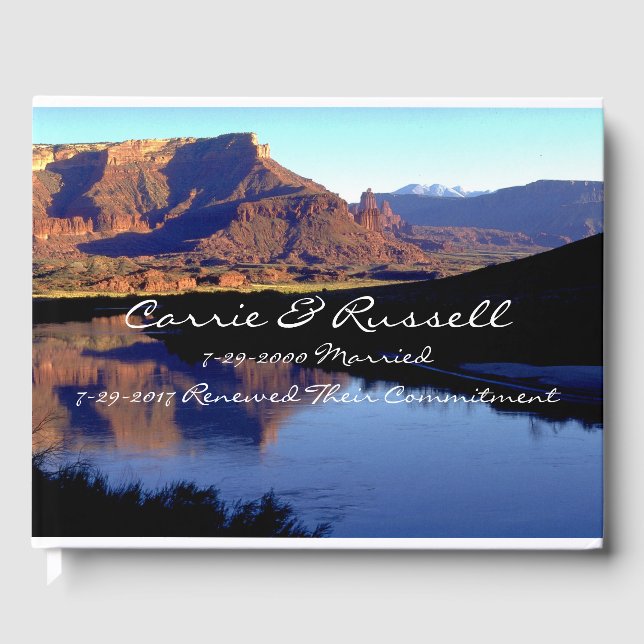 Stunning Scenic Vow Renewal Guest Book (Front)