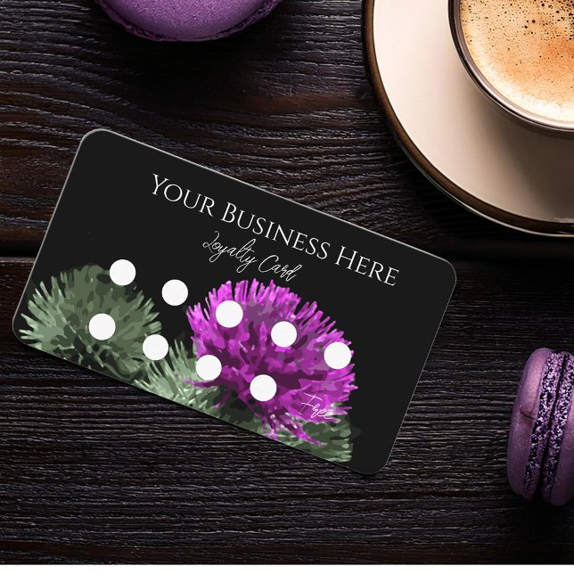 Stunning Scottish Thistle Loyalty Card (Creator Uploaded)