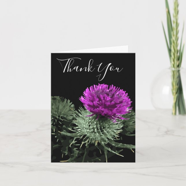 Stunning Scottish Thistle Thank You (Front)