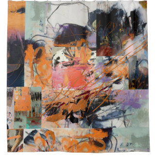 stunning shower curtain with abstract design