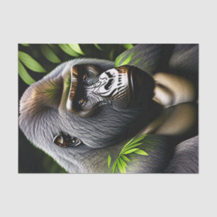 Stunning Silver Back Gorilla - Jungle King Tissue Paper