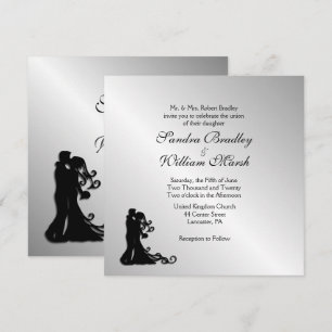 Stunning Silver Wedding Invitation
