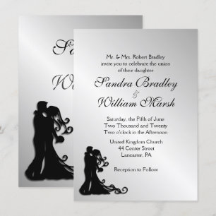 Stunning Silver Wedding Invitation