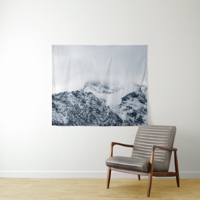 Stunning snowy mountains covered by clouds tapestry (In Situ (Horizontal))
