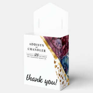 Stunning Sophistication Jewel-Toned Peony Wedding Favor Box