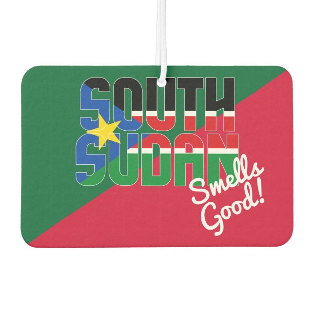 Stunning South Sudan Flag Air Freshener (Front)