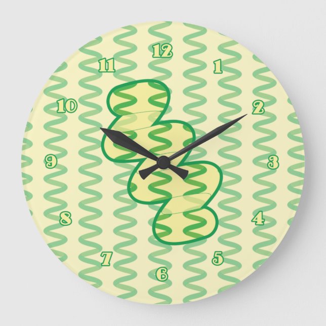 Stunning Spirulina  Large Clock (Front)