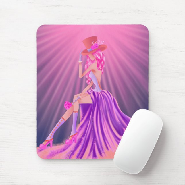 Stunning Steampunk Glamor Prom Queen  Mouse Pad (With Mouse)