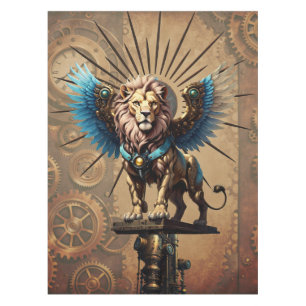 Stunning steampunk lion tablecloth