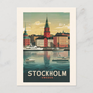 Stunning Stockholm Skyline Postcard