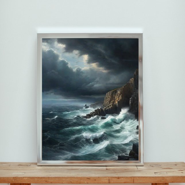 Stunning Stormy Sea with Crashing Waves Photo Print (Creator Uploaded)