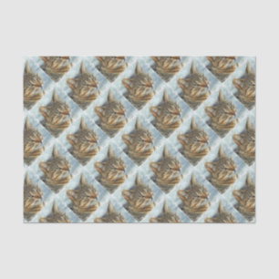 Stunning Tabby Cat Close Up Graphite Pencil Portra Tissue Paper