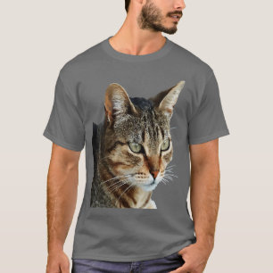 Stunning Tabby Cat Close Up Portrait Vector T-Shirt