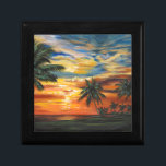 Stunning Tropical Sunset Gift Box<br><div class="desc">"Stunning Tropical Sunset II" by Carolee Vitaletti. Features a sunset against trees and water on the beach.</div>