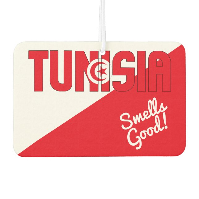 Stunning Tunisia Flag Air Freshener (Front)
