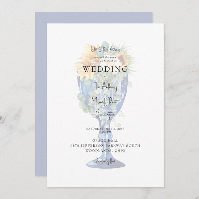 Stunning Tuscan Mediterranean Wedding II Invitation (Front/Back)