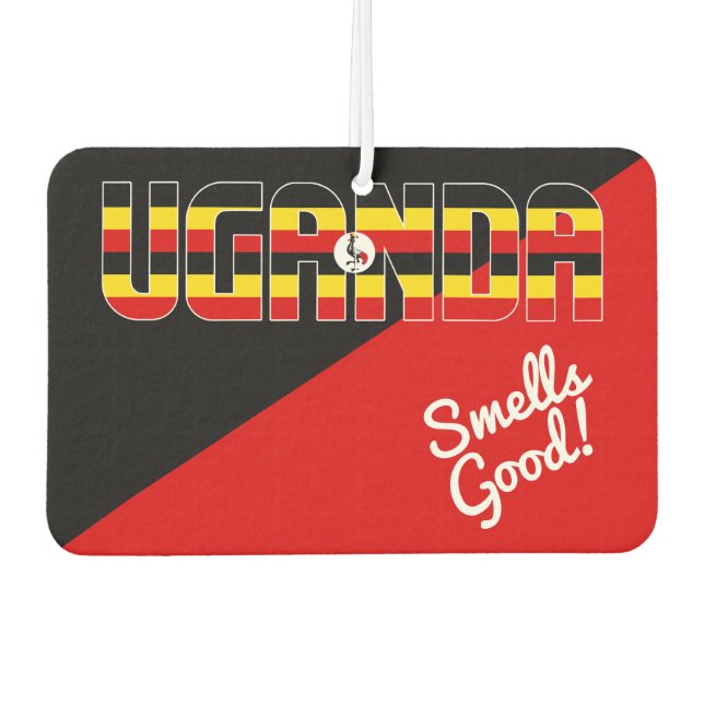 Stunning Uganda Flag Air Freshener (Front)