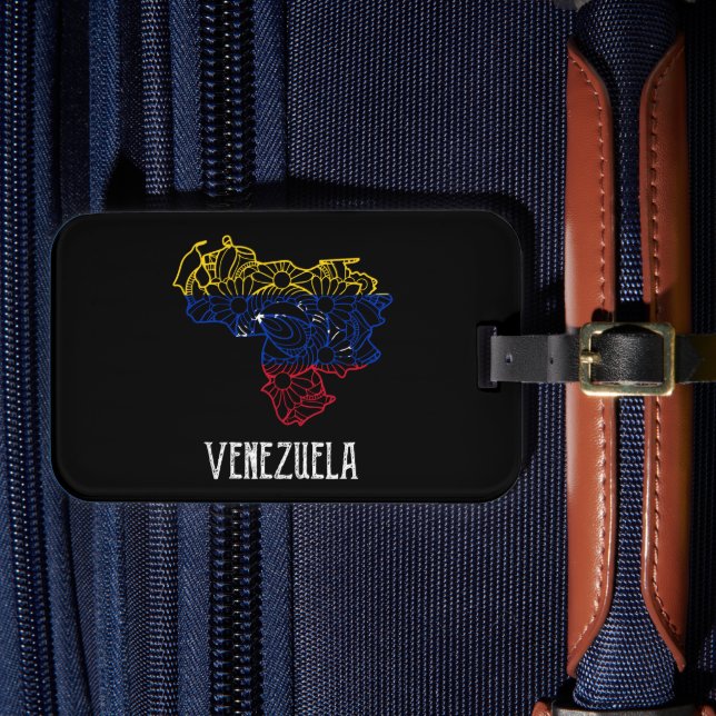 Stunning Venezuela Mandala Art Flag         Luggage Tag (Front Insitu 4)