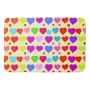Stunning Vibrant Love Pattern Bath Mat