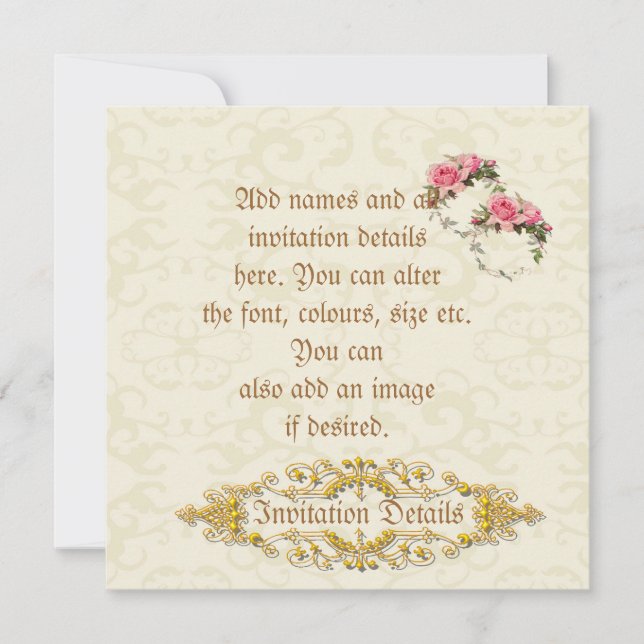 Stunning Vintage Lesbian Engagement Party Invite (Front)